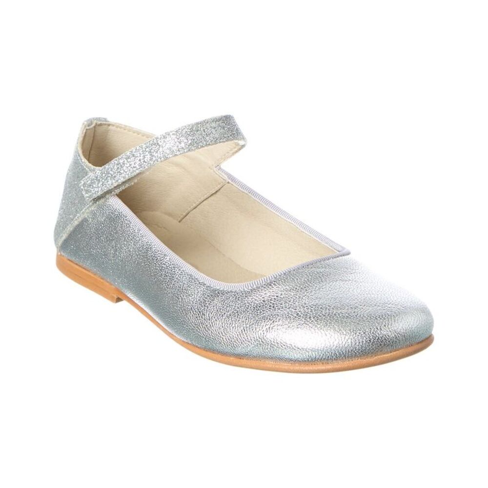Children Chic Patty Leather Mary Jane, Silver